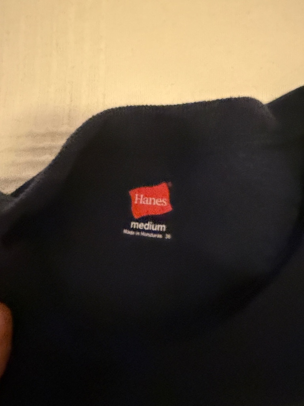 Hanes Navy Crewneck Sweatshirt with Snowman Graphic and Green Accents - Picture 2 of 5
